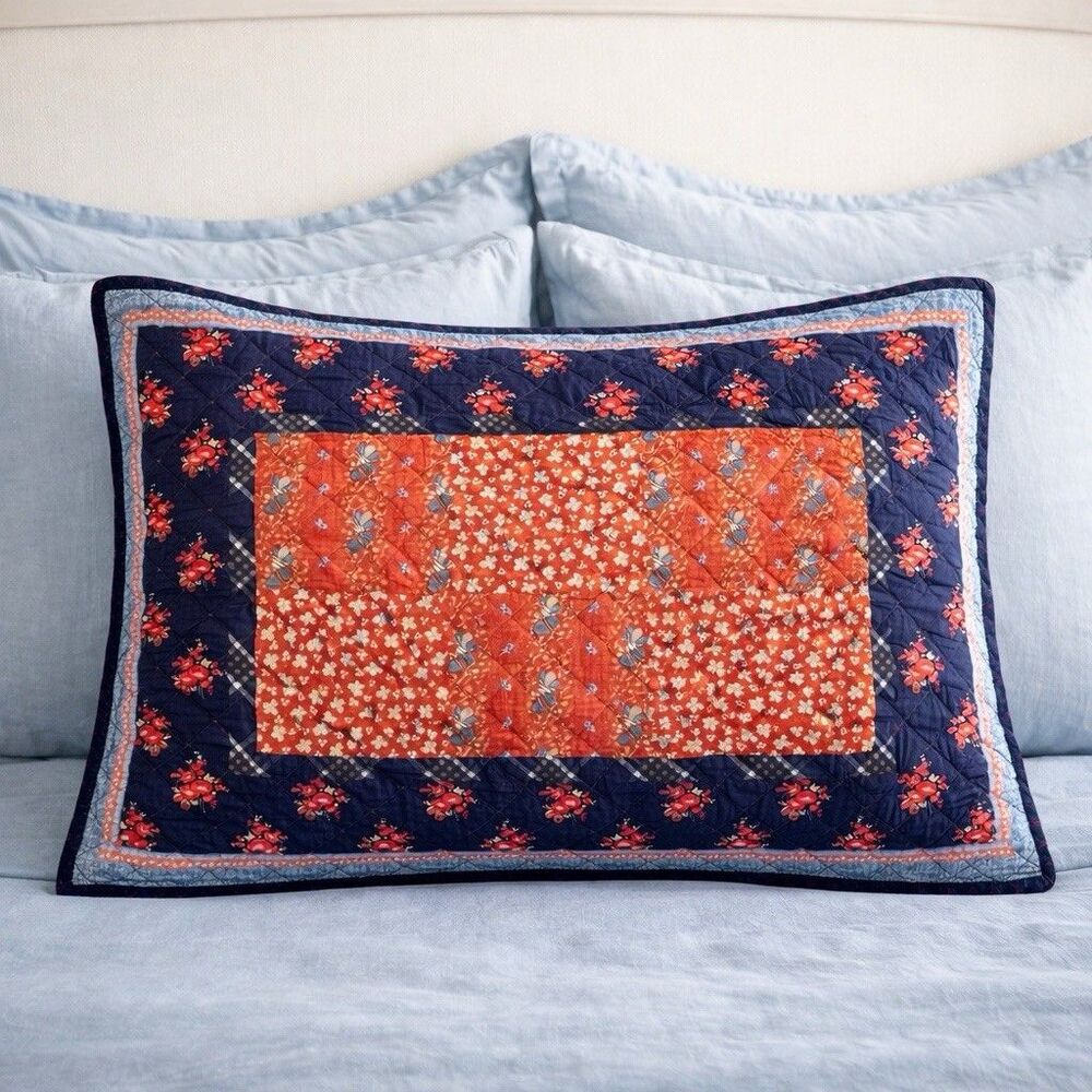 Lauren Ralph‎ Lauren Claremont Quilted Floral Patchwork Sham Standard 20x26